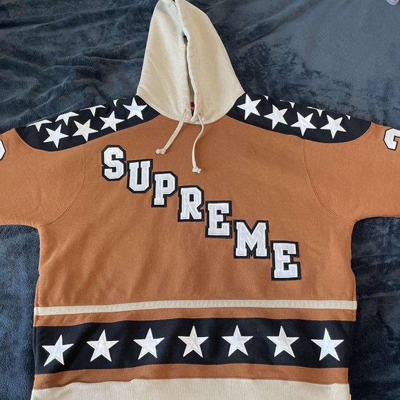 Brown Supreme Hockey Hooded Sweatshirt